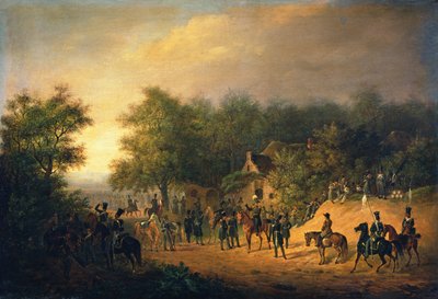 Ankunft von Zar Nikolaus I. im Lager von Alexander Ivanovich Sauerweid